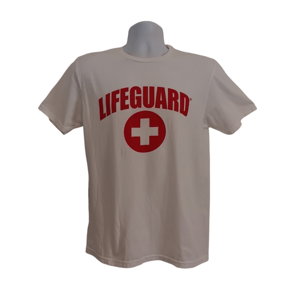 Lifeguard men's white short-sleeve graphic t-shirt size M - Picture 1 of 8